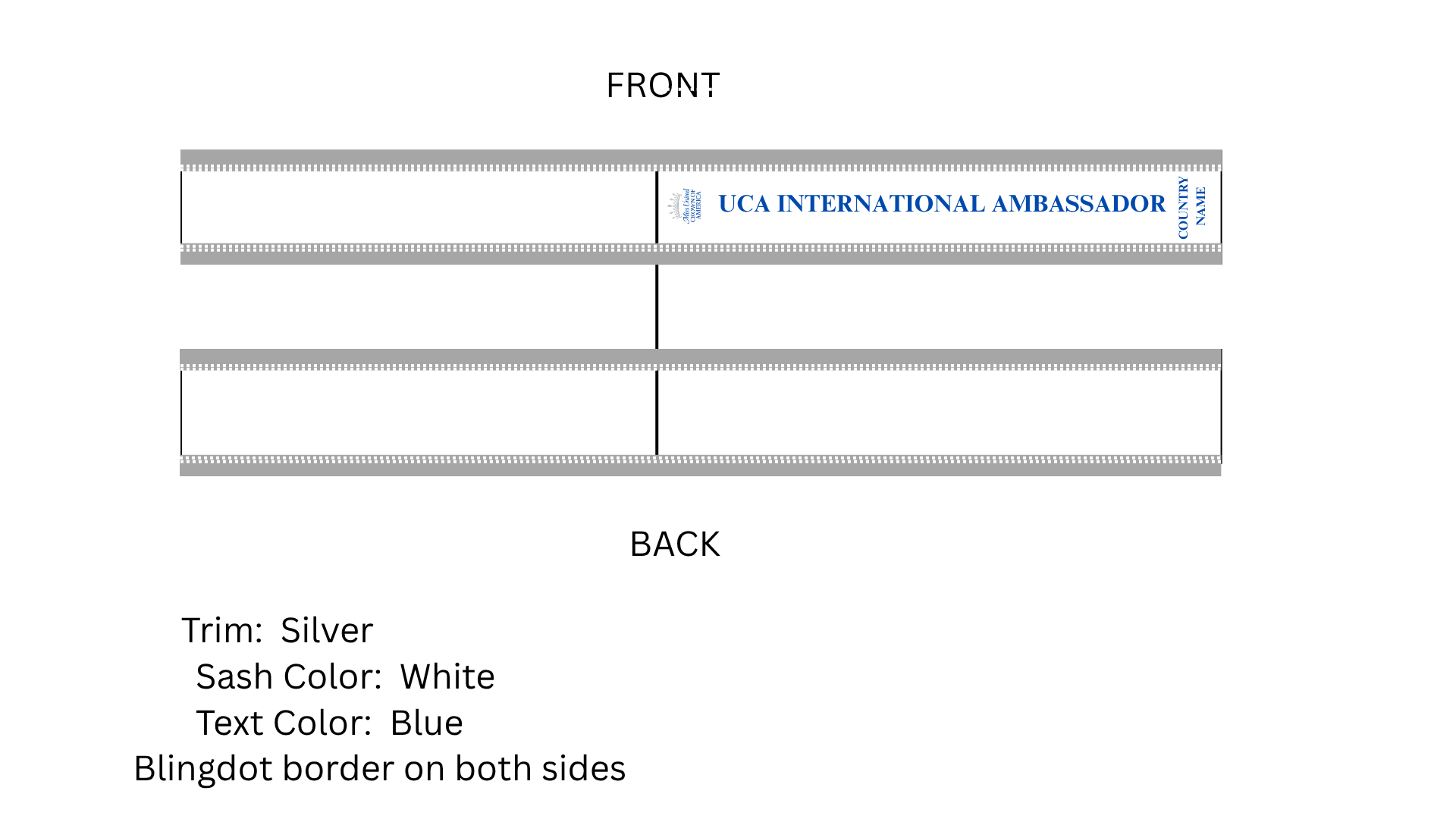 International Ambassador Sash