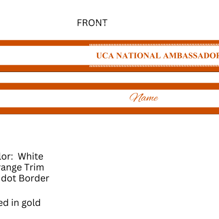 UCA Harvest Collection National Ambassador